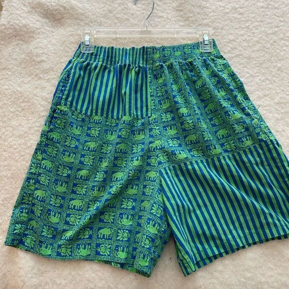 Vintage Teal and Blue Comfy Shorts Size Medium Brand: Peddlers - Picture 2 of 6